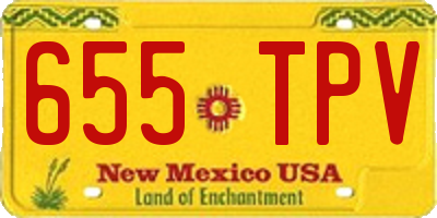 NM license plate 655TPV