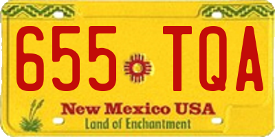 NM license plate 655TQA