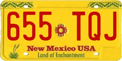 NM license plate 655TQJ
