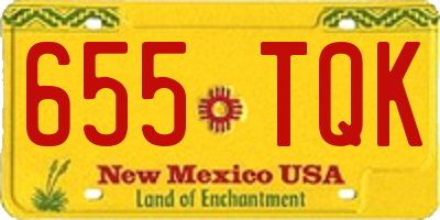 NM license plate 655TQK