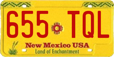 NM license plate 655TQL