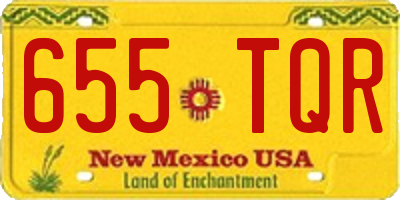 NM license plate 655TQR