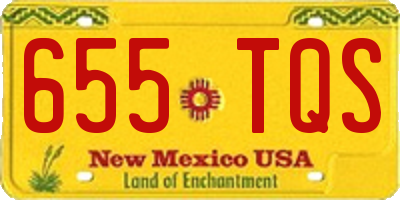 NM license plate 655TQS
