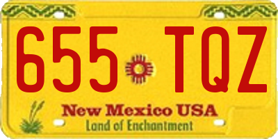 NM license plate 655TQZ