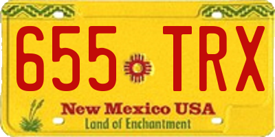NM license plate 655TRX