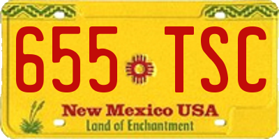 NM license plate 655TSC