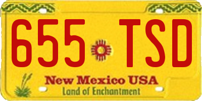 NM license plate 655TSD