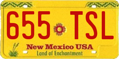 NM license plate 655TSL