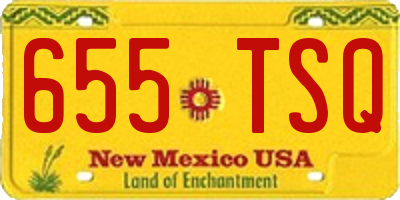 NM license plate 655TSQ