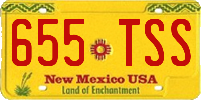 NM license plate 655TSS