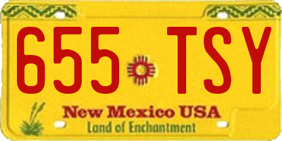 NM license plate 655TSY
