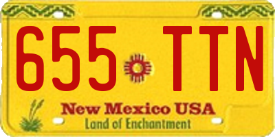 NM license plate 655TTN