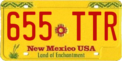 NM license plate 655TTR