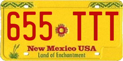NM license plate 655TTT