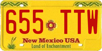 NM license plate 655TTW