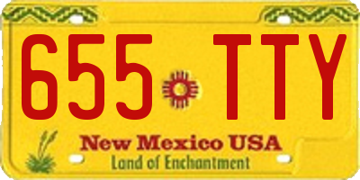 NM license plate 655TTY