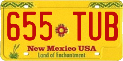 NM license plate 655TUB