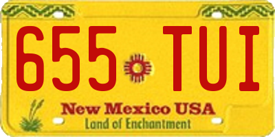 NM license plate 655TUI