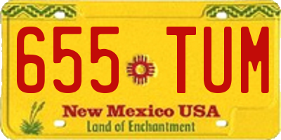 NM license plate 655TUM