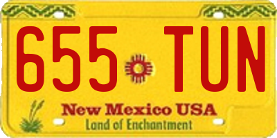 NM license plate 655TUN