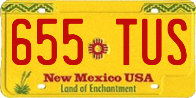 NM license plate 655TUS