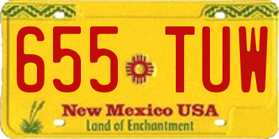 NM license plate 655TUW