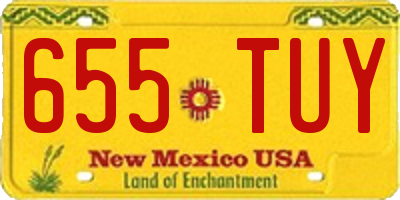 NM license plate 655TUY