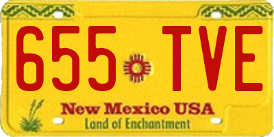 NM license plate 655TVE