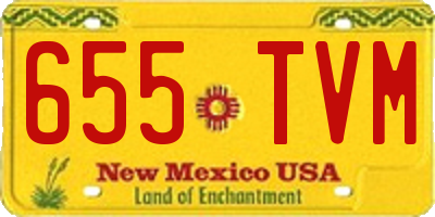 NM license plate 655TVM