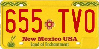 NM license plate 655TVO