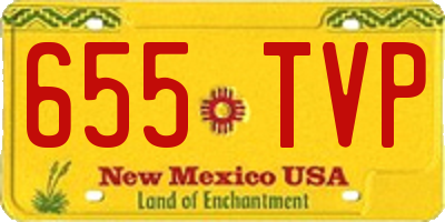 NM license plate 655TVP