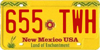 NM license plate 655TWH