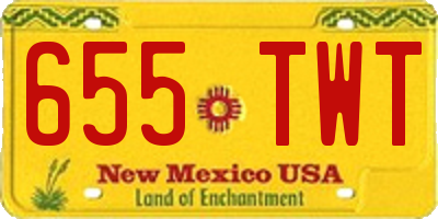 NM license plate 655TWT