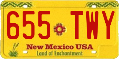 NM license plate 655TWY