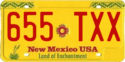 NM license plate 655TXX