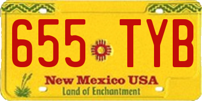 NM license plate 655TYB