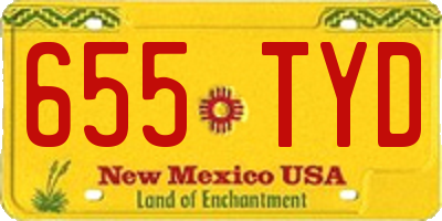 NM license plate 655TYD
