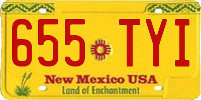 NM license plate 655TYI