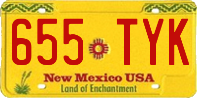 NM license plate 655TYK