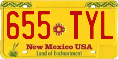 NM license plate 655TYL