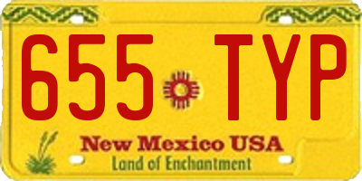 NM license plate 655TYP