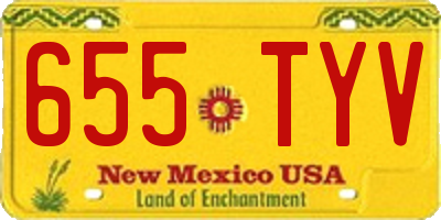 NM license plate 655TYV