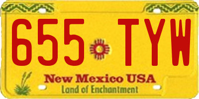 NM license plate 655TYW