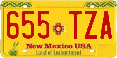 NM license plate 655TZA