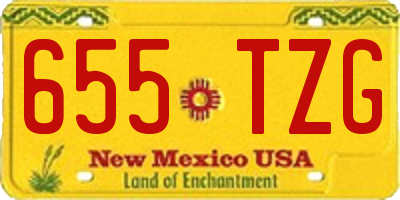NM license plate 655TZG