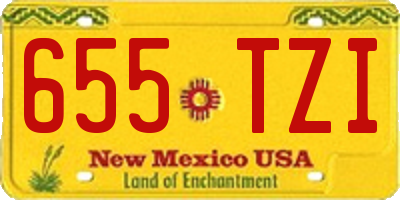 NM license plate 655TZI