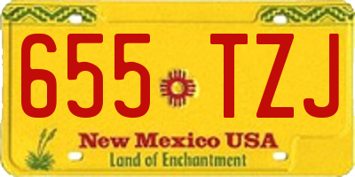 NM license plate 655TZJ