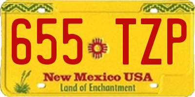 NM license plate 655TZP