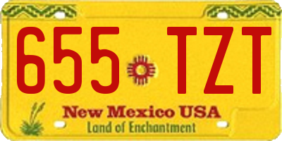 NM license plate 655TZT