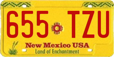 NM license plate 655TZU